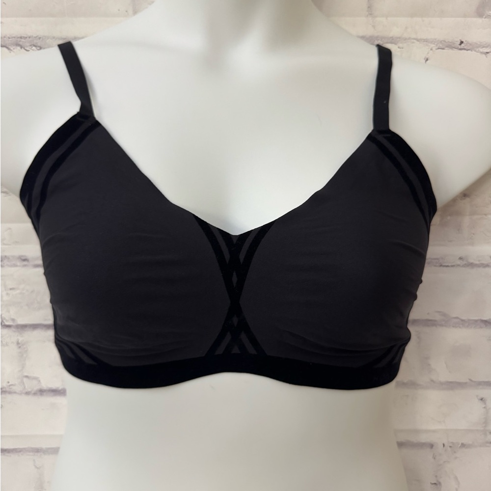 Honeylove Silhouette Bra Black Vamp Size‎ XL Wire Free Convertible Strap Comfort